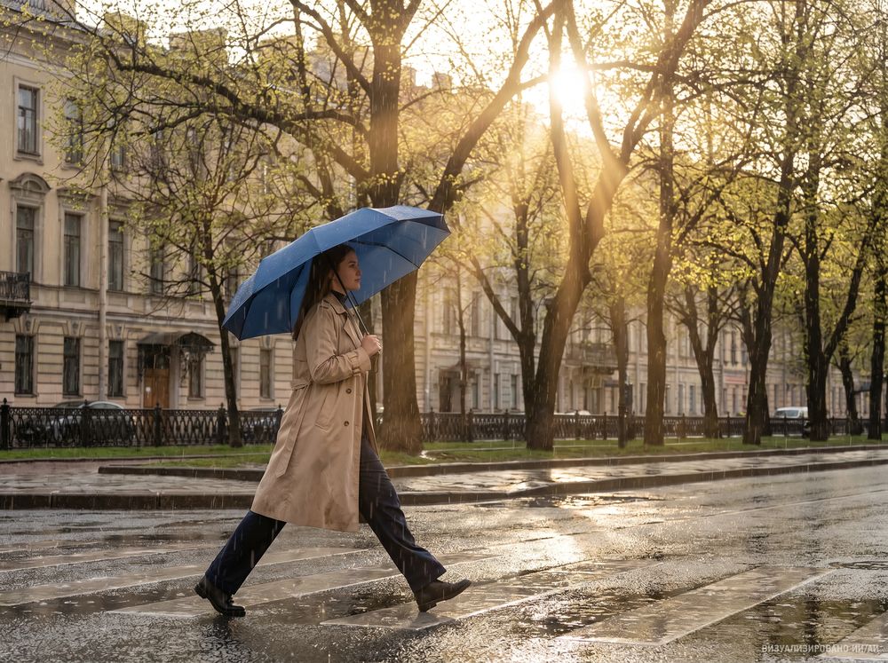 Зонт складной Regenfall, темно-синий / Миниатюра модельного (1000)