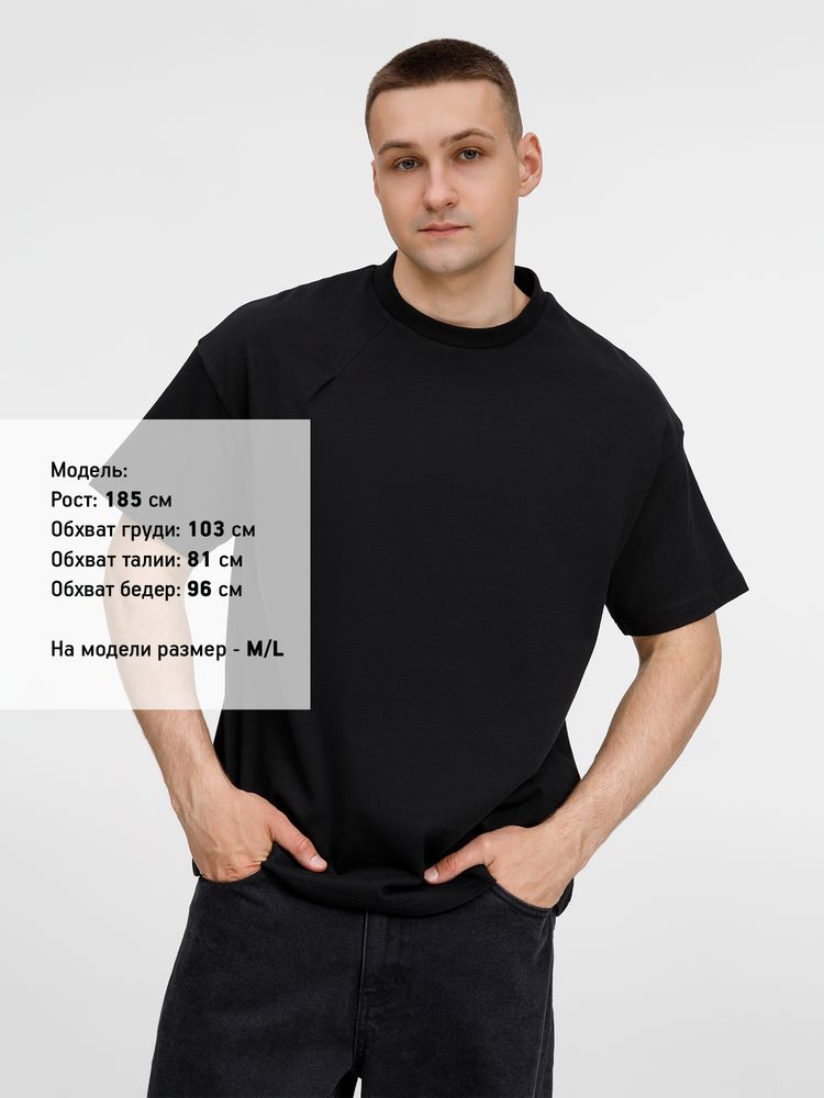Футболка оверсайз унисекс Sinkopa, черная / Миниатюра модельного (1000)