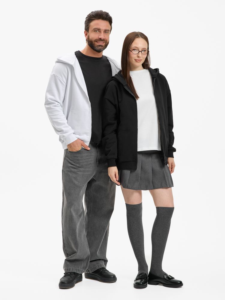 Толстовка унисекс оверсайз Sartoro, черная / Миниатюра модельного (1000)