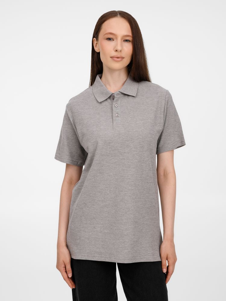 Рубашка поло унисекс Tervise, серый меланж / Миниатюра модельного (1000)