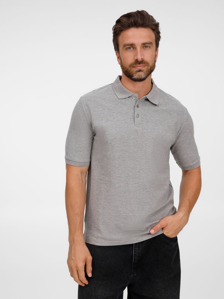 Рубашка поло унисекс Upswing, серый меланж / Миниатюра модельного (1000)