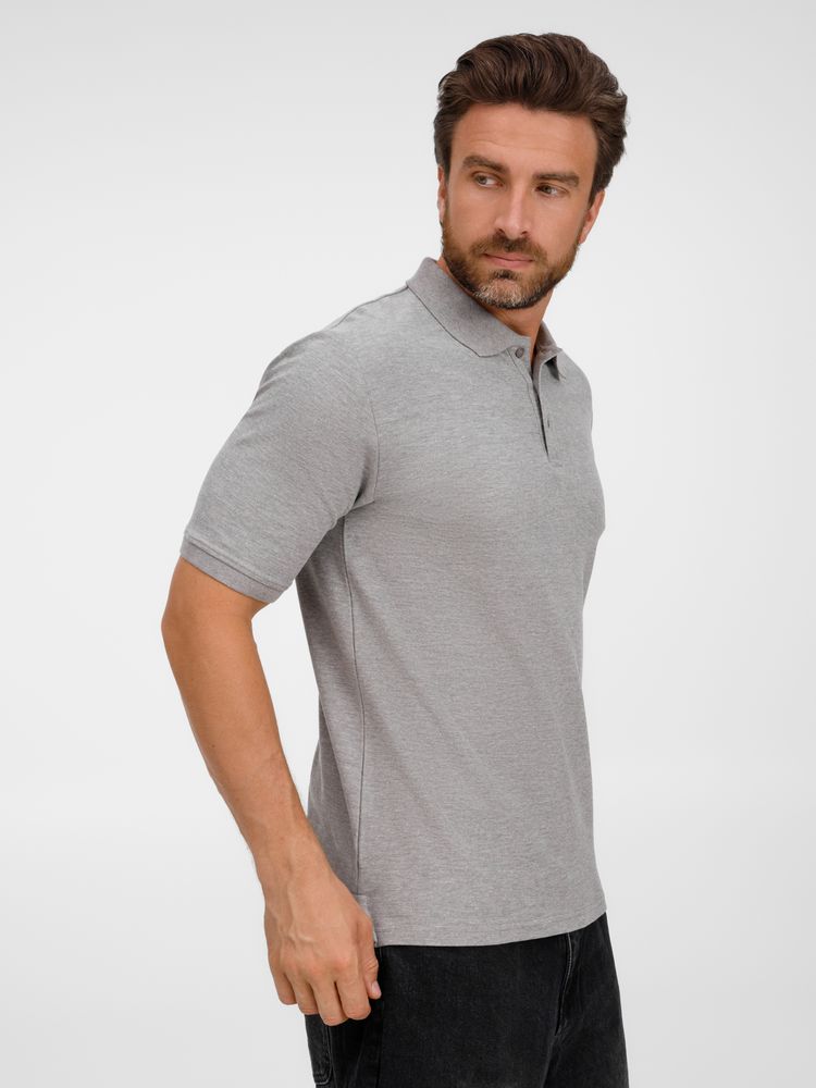 Рубашка поло унисекс Upswing, серый меланж / Миниатюра модельного (1000)