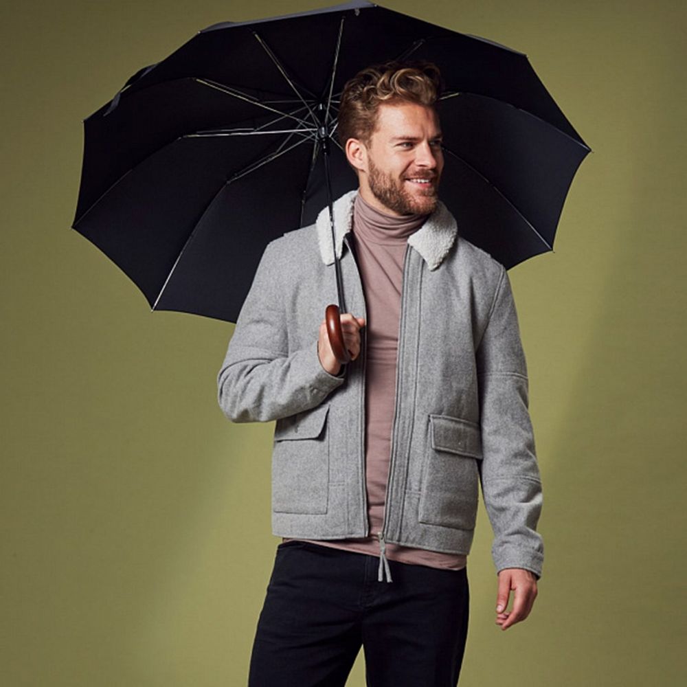 Зонт складной Magnum Auto, черный / Миниатюра модельного (1000)