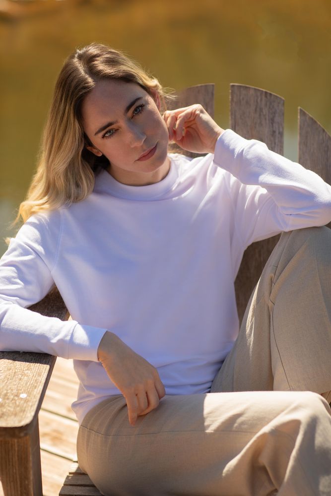 Свитшот унисекс Colombo, белый / Миниатюра модельного (1000)