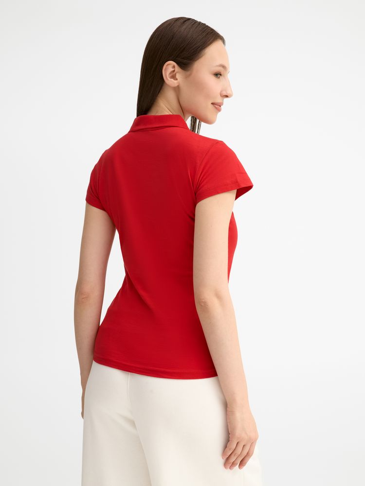 Рубашка поло женская Prescott Women 170, красная / Миниатюра модельного (1000)
