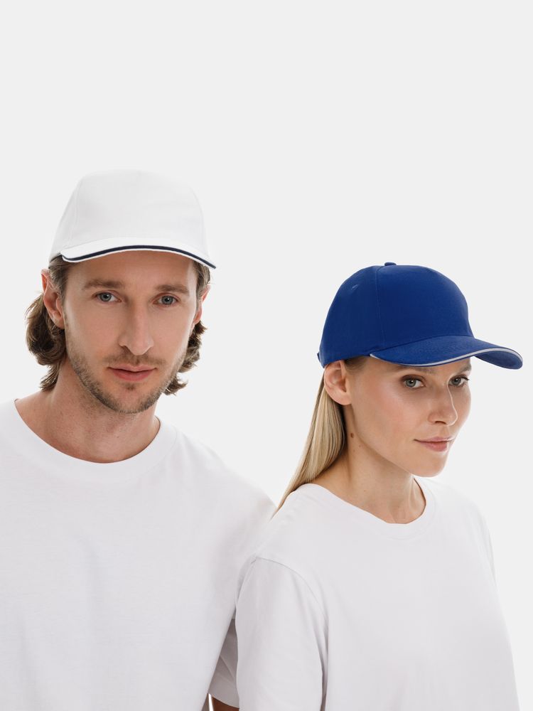 Бейсболка Long Beach, ярко-синяя с белым / Миниатюра модельного (1000)