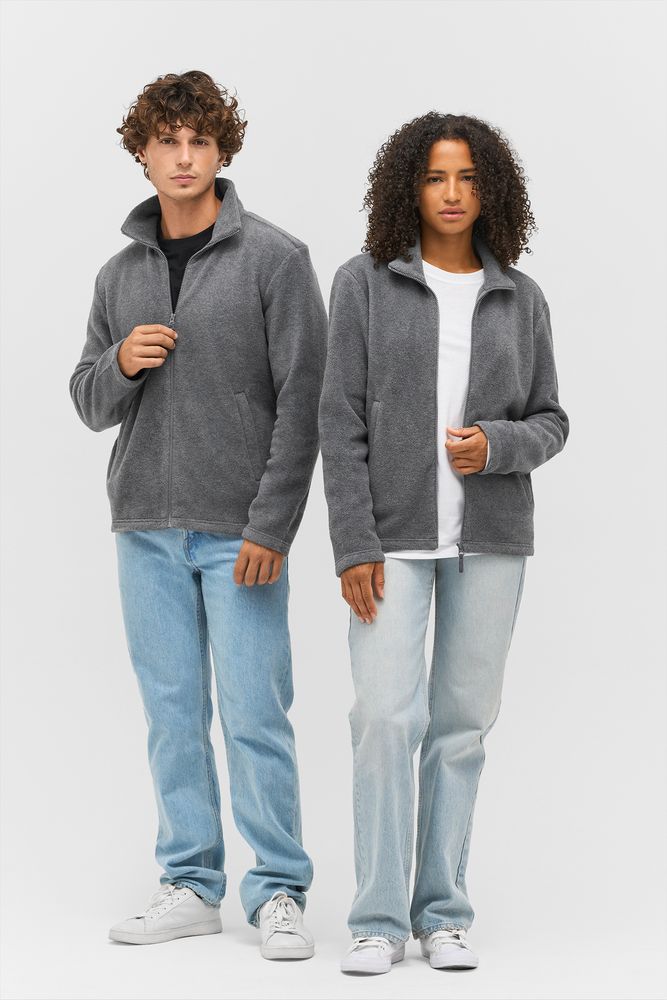 Куртка флисовая унисекс Nitro, серый меланж / Миниатюра модельного (1000)