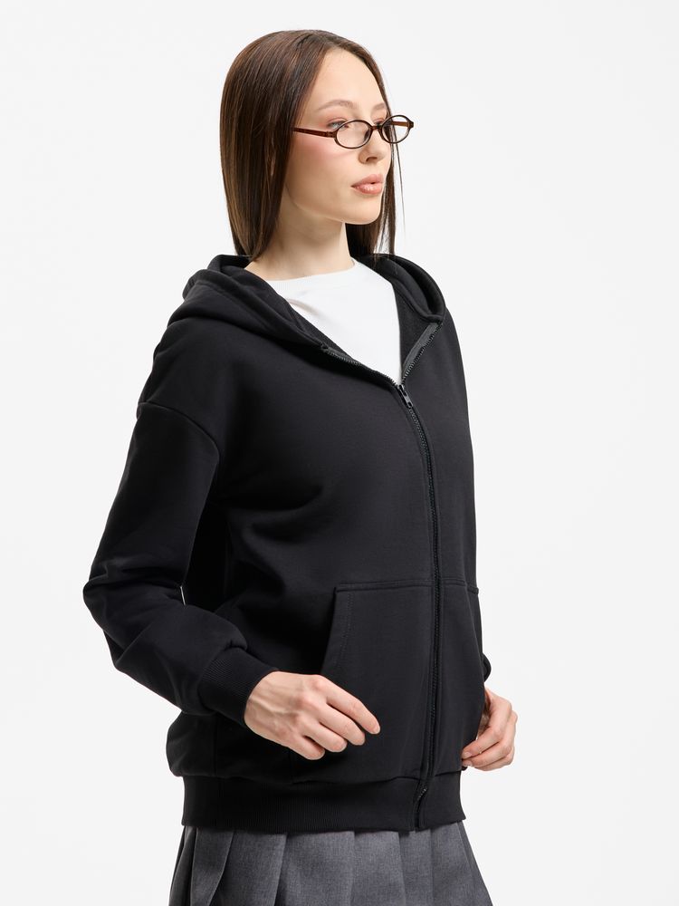 Толстовка унисекс оверсайз Sartoro, черная / Миниатюра модельного (1000)