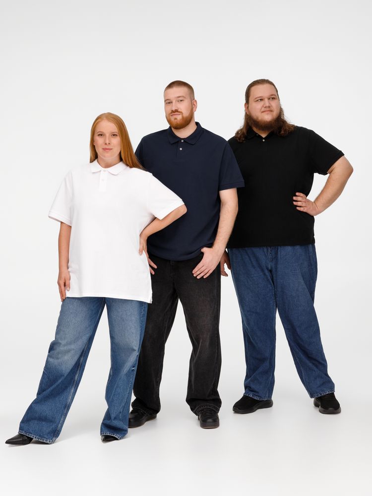 Рубашка поло унисекс Pacific, белая / Миниатюра модельного (1000)