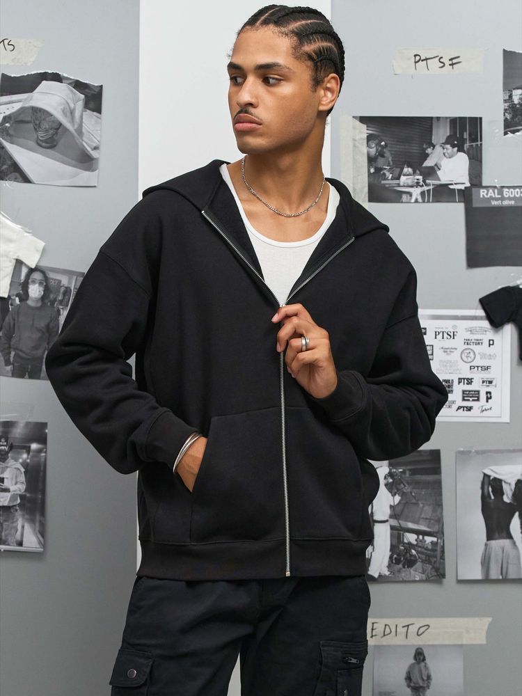 Толстовка унисекс на молнии Jelo, серый меланж / Миниатюра модельного (1000)