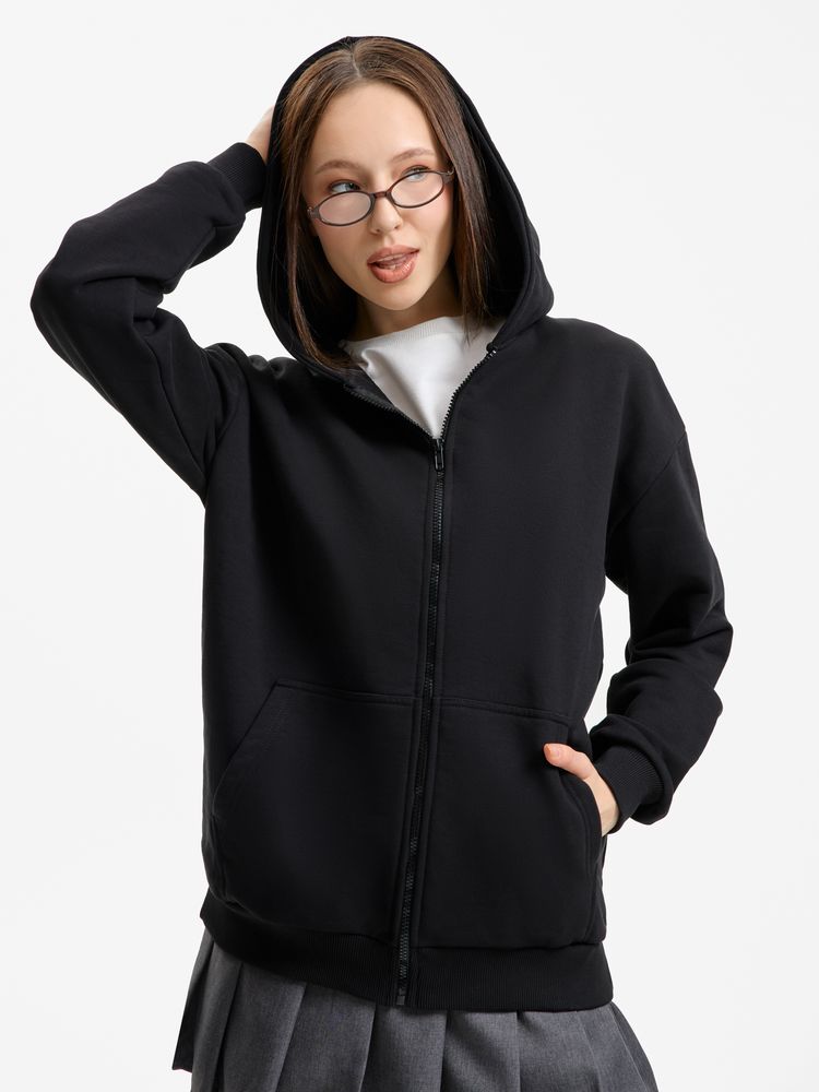 Толстовка унисекс оверсайз Sartoro, черная / Миниатюра модельного (1000)