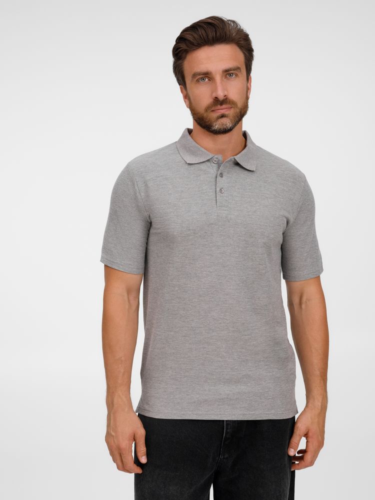 Рубашка поло унисекс Tervise, серый меланж / Миниатюра модельного (1000)