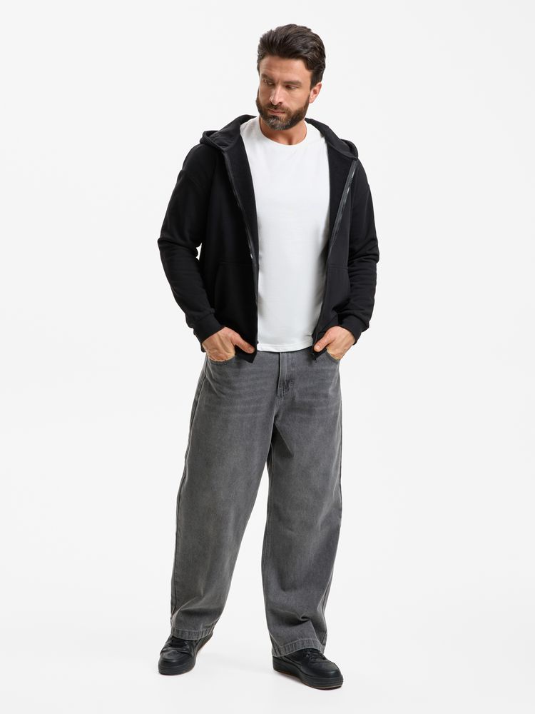 Толстовка унисекс оверсайз Sartoro, черная / Миниатюра модельного (1000)