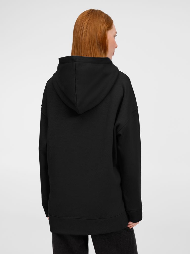 Худи оверсайз унисекс Tolla, черное / Миниатюра модельного (1000)