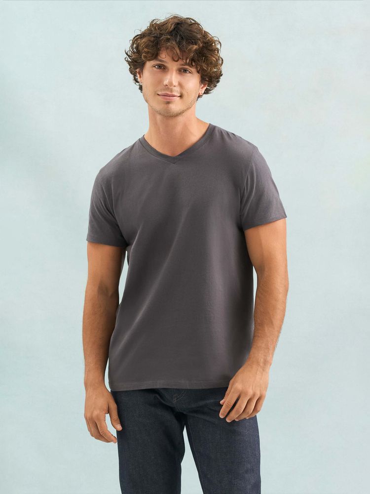 Футболка унисекс Regent с V-образным вырезом, черная / Миниатюра модельного (1000)