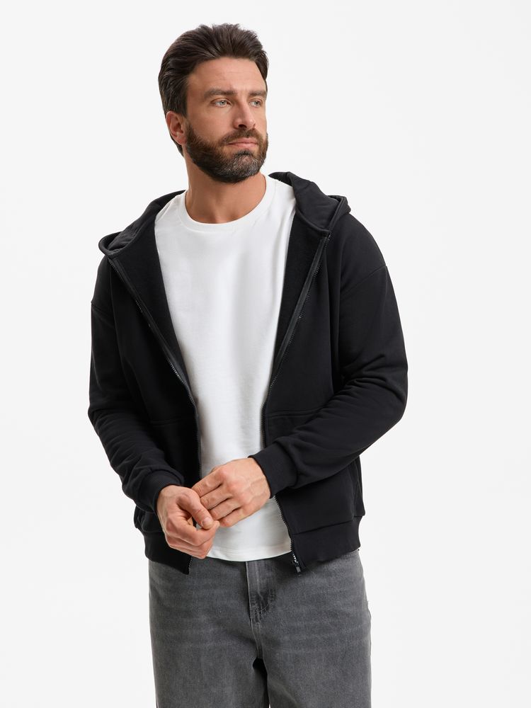 Толстовка унисекс оверсайз Sartoro, черная / Миниатюра модельного (1000)