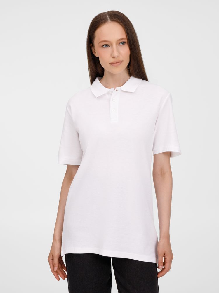 Рубашка поло унисекс Tervise, белая / Миниатюра модельного (1000)