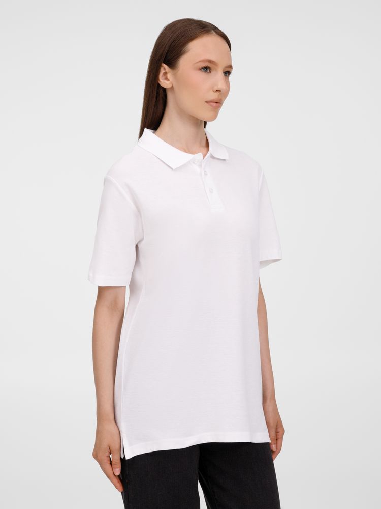 Рубашка поло унисекс Tervise, белая / Миниатюра модельного (1000)