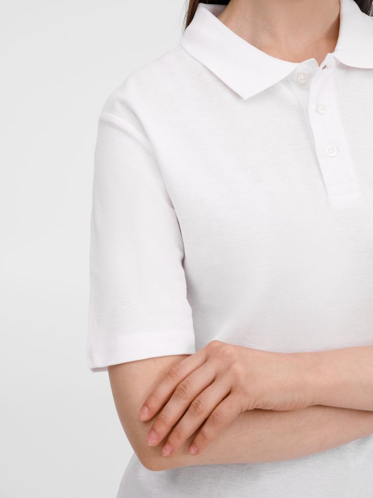 Рубашка поло унисекс Tervise, белая / Миниатюра модельного (1000)