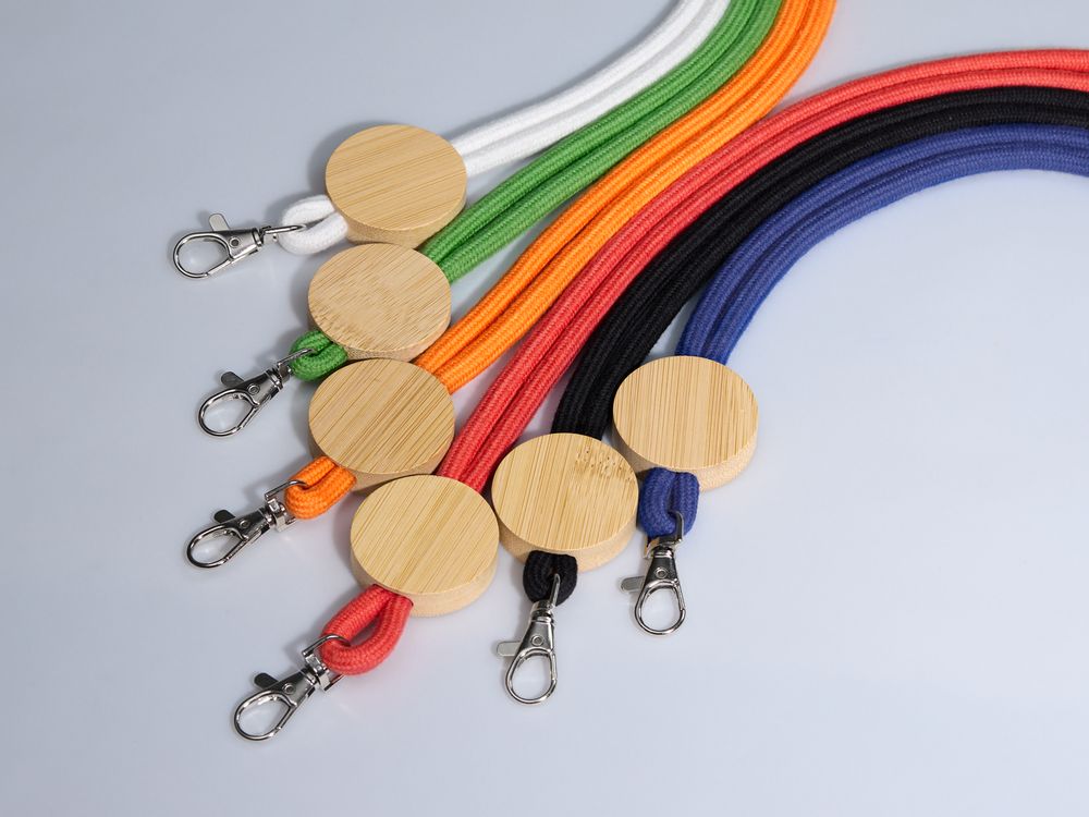 Шнурок для бейджа Tube Wood, белый / Миниатюра имиджевого (1000)