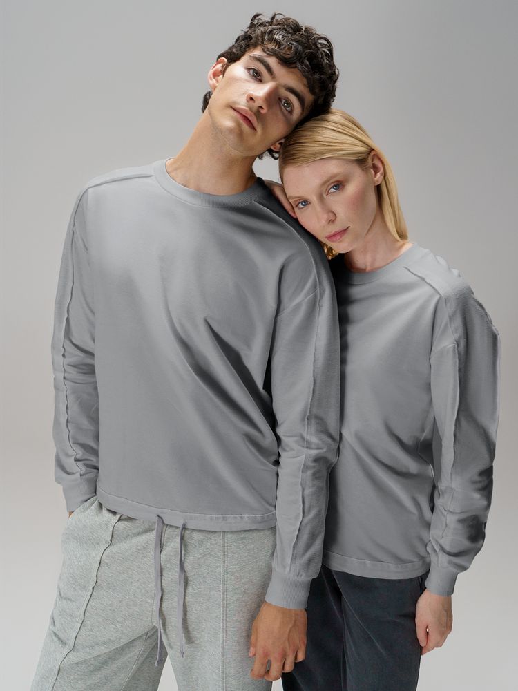 Свитшот унисекс Vozduh, светло-серый / Миниатюра модельного (1000)