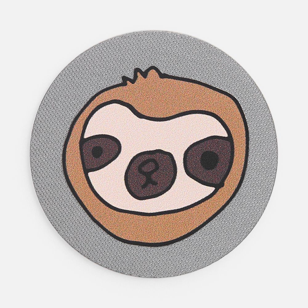 Наклейка тканевая Lunga Round, M, серая / Миниатюра нанесения (1000)