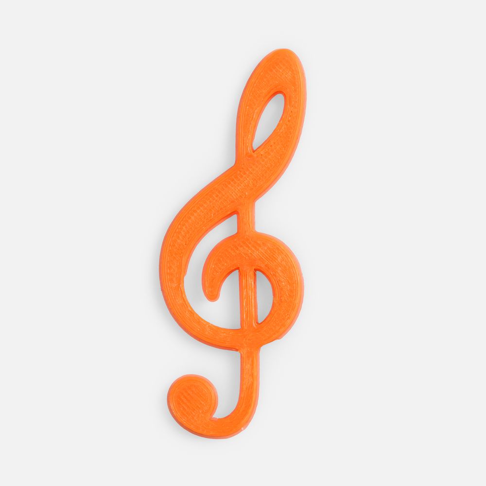 Подвеска Industry, 3D-печать на заказ, скрипичный ключ / Миниатюра WWW (1000)