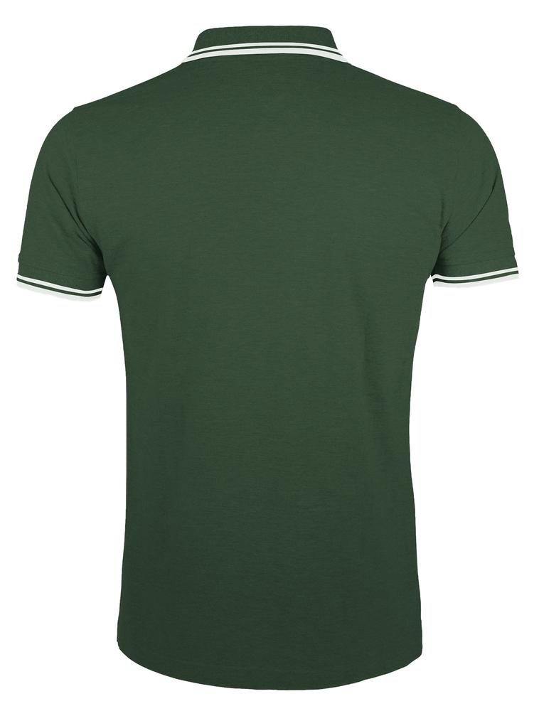 Рубашка поло мужская Pasadena Men 200 с контрастной отделкой, зеленая с белым / Миниатюра WWW (1000)
