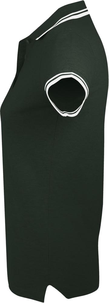 Рубашка поло женская Pasadena Women 200 с контрастной отделкой, зеленая с белым / Миниатюра WWW (1000)