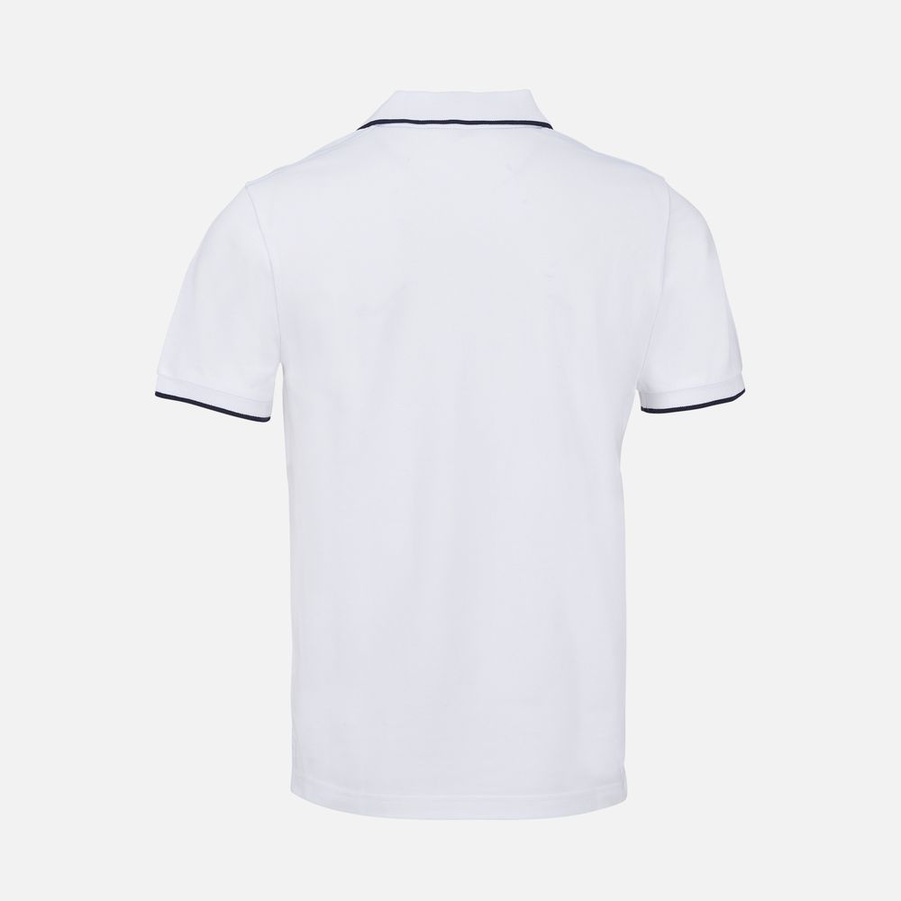 Рубашка поло унисекс Palermo, белая с темно-синим / Миниатюра WWW (1000)