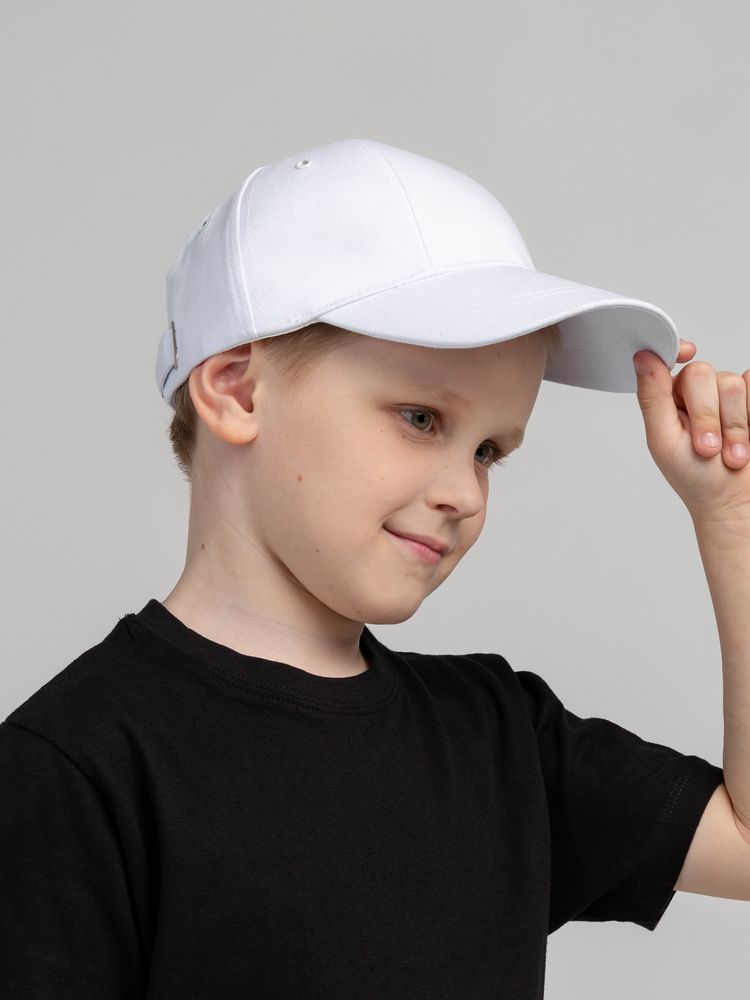 Бейсболка детская Capture Kids, белая / Миниатюра WWW (1000)