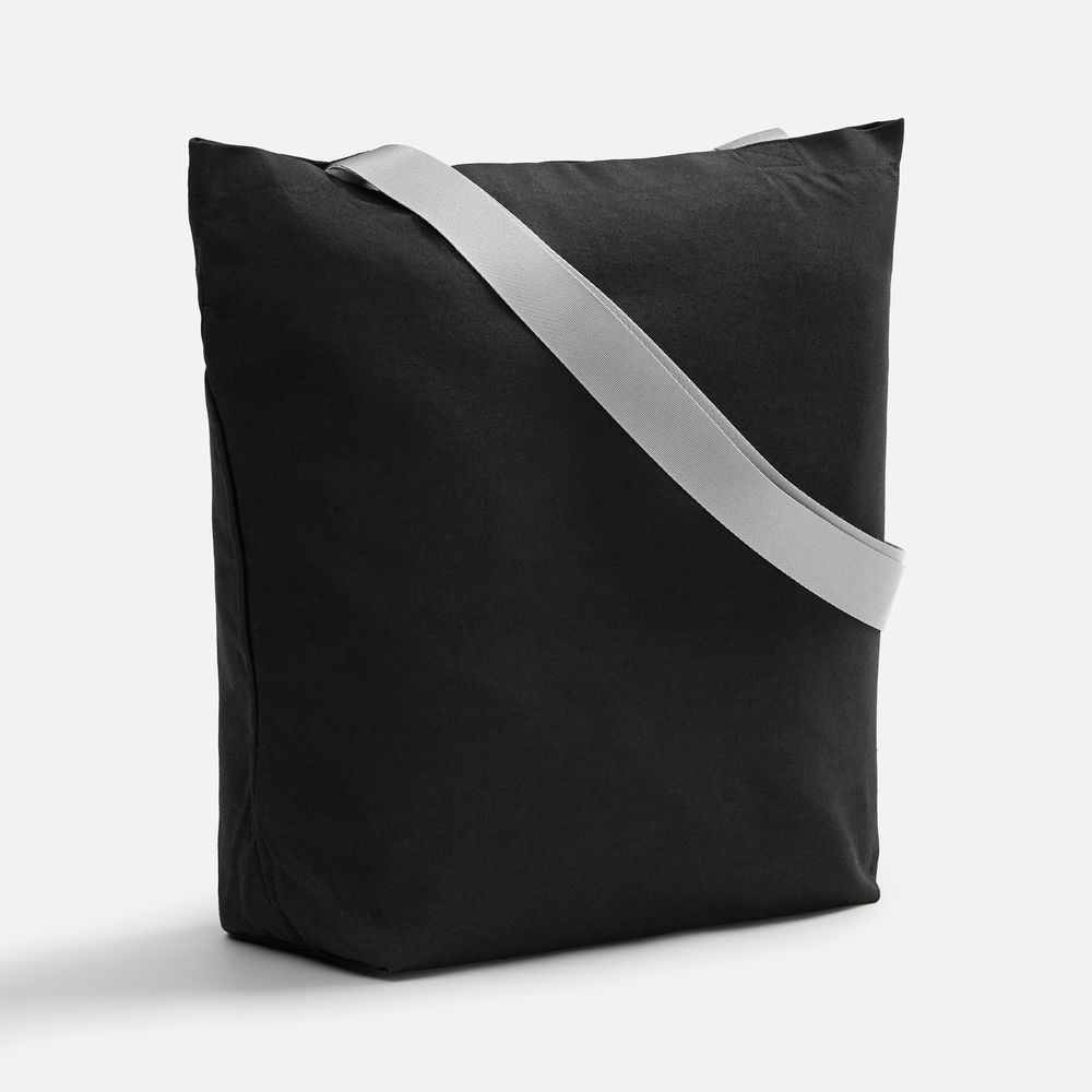 Шопер B5, черный с широкими серыми ручками / Миниатюра WWW (1000)