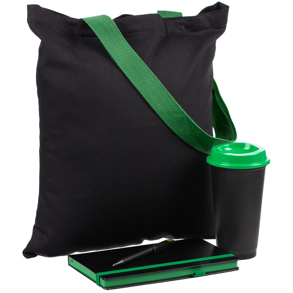 Набор Velours Bag, черный с зеленым / Миниатюра WWW (1000)