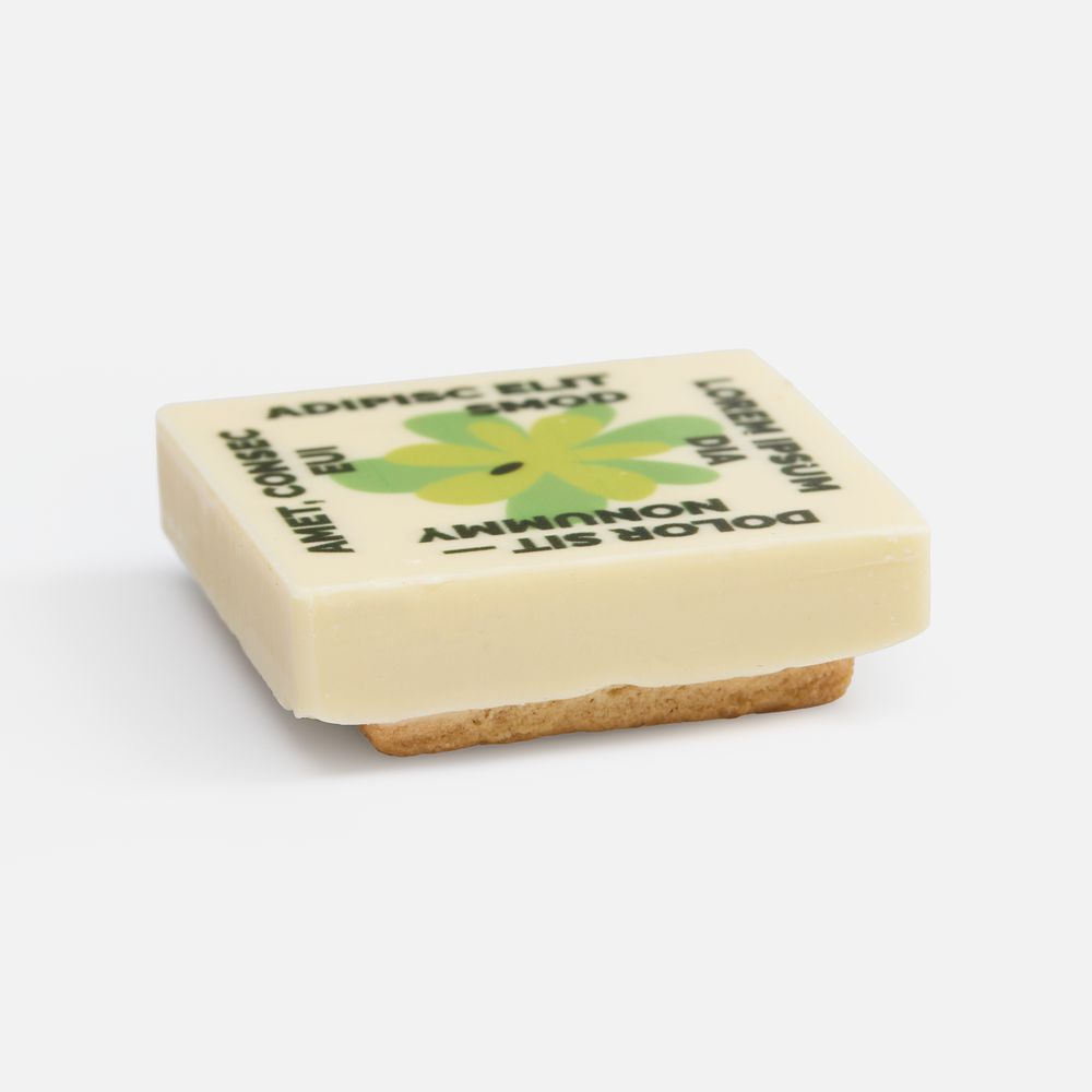 Печенье Dream White в белом шоколаде, квадрат / Миниатюра WWW (1000)