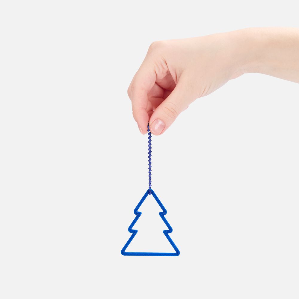 Подвеска «Елочка», 3D-печать, синяя / Миниатюра WWW (1000)