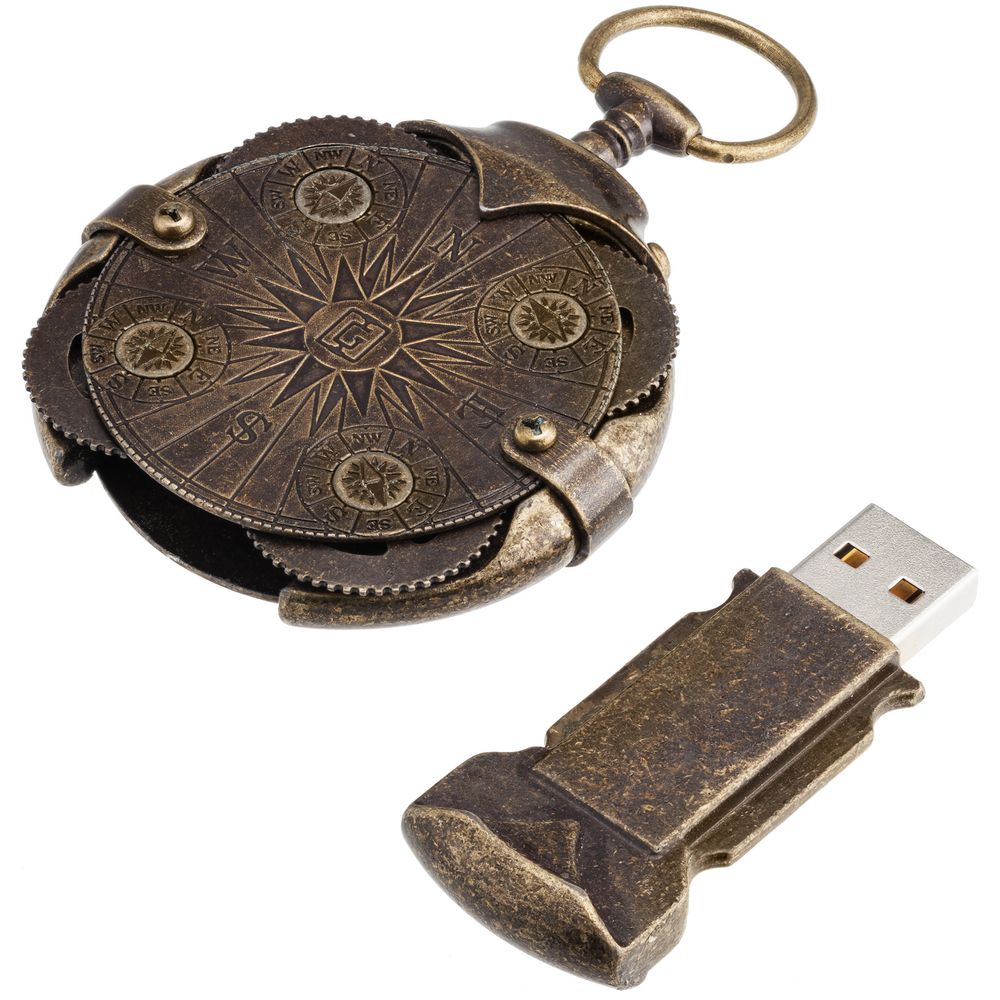 Флешка «Криптекс»® Compass Lock, 64 Гб / Миниатюра WWW (1000)