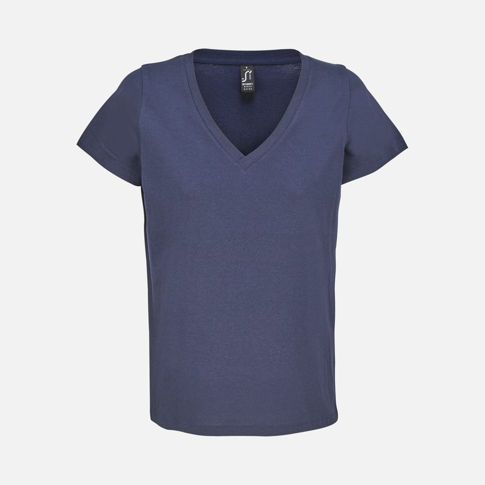 Футболка женская Regent Women с V-образным вырезом, кобальт (темно-синяя) / Миниатюра WWW (1000)