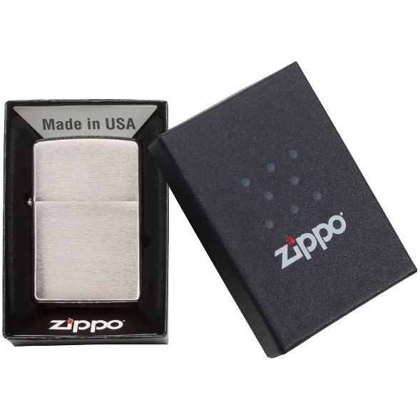 Зажигалка Zippo Armor Brushed, матовая серебристая / Миниатюра WWW (1000)