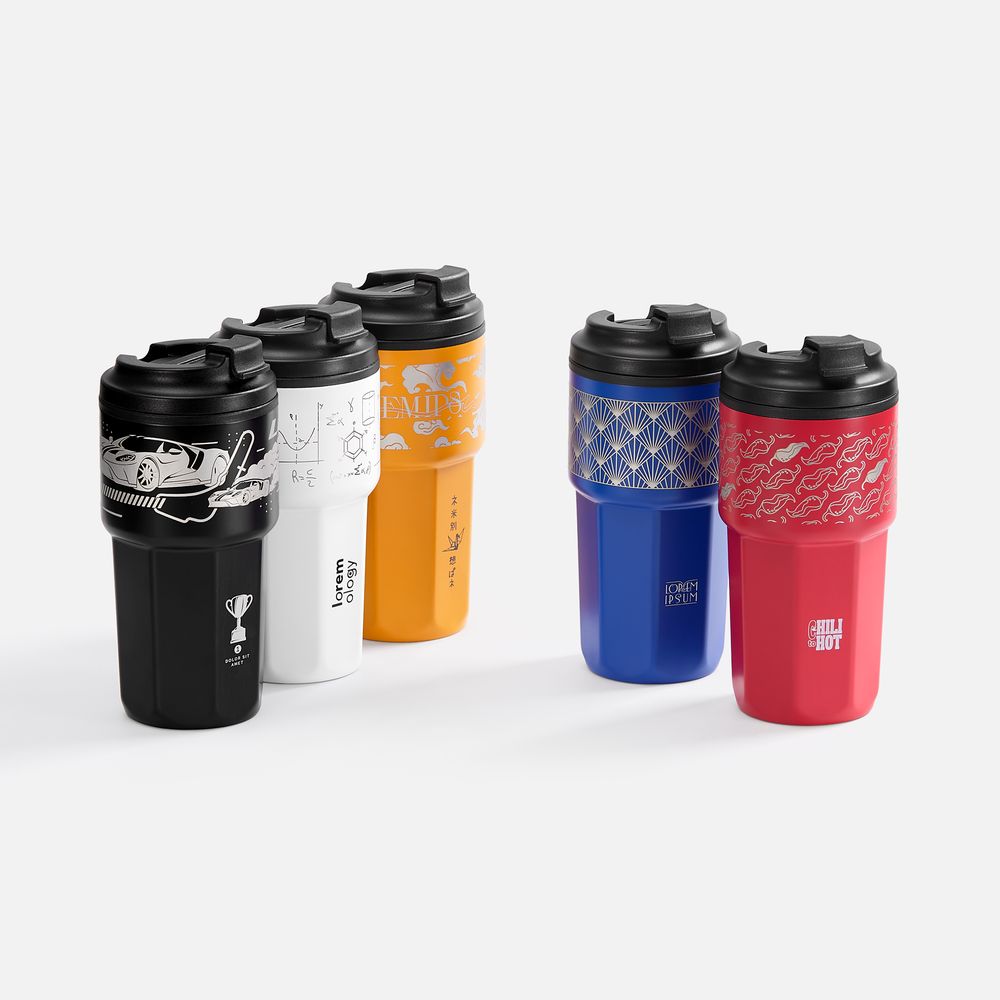 Термостакан Presa, синий / Миниатюра нанесения (1000)