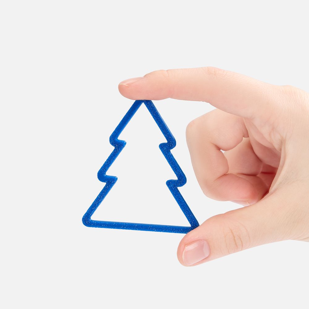 Подвеска «Елочка», 3D-печать, синяя / Миниатюра WWW (1000)