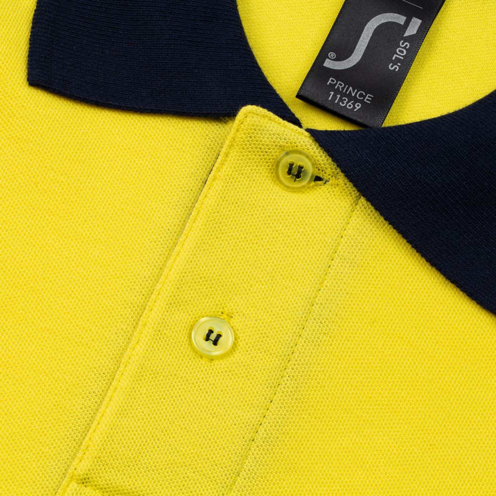 Рубашка поло Prince 190, желтая с темно-синим / Миниатюра WWW (1000)
