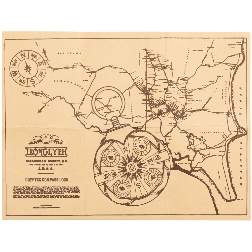 Флешка «Криптекс»® Compass Lock, 64 Гб / Миниатюра WWW (1000)