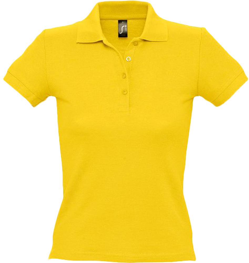 Рубашка поло женская People 210, желтая / Миниатюра WWW (1000)