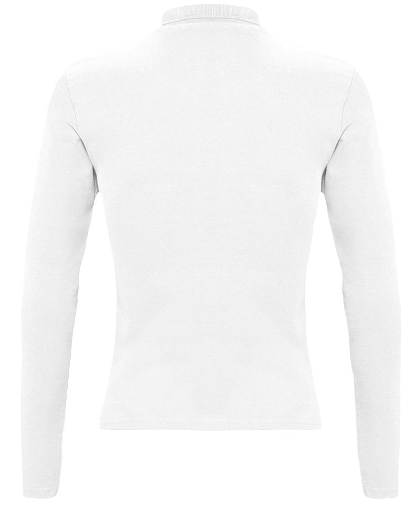 Рубашка поло женская с длинным рукавом Podium 210 белая / Миниатюра WWW (1000)