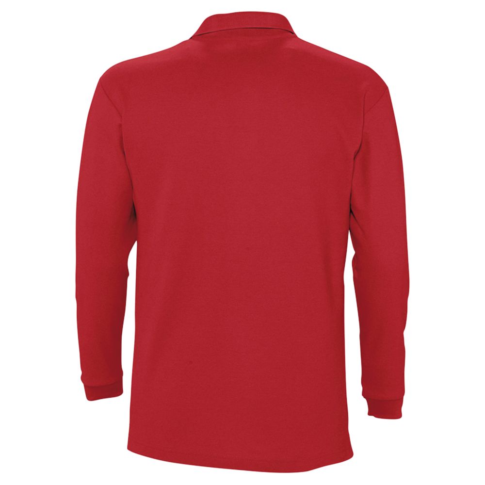 Рубашка поло мужская с длинным рукавом Winter II 210 красная / Миниатюра WWW (1000)