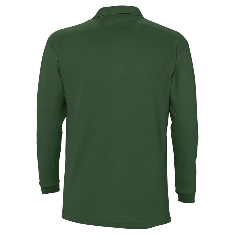 Рубашка поло мужская с длинным рукавом Winter II 210 темно-зеленая / Миниатюра WWW (1000)