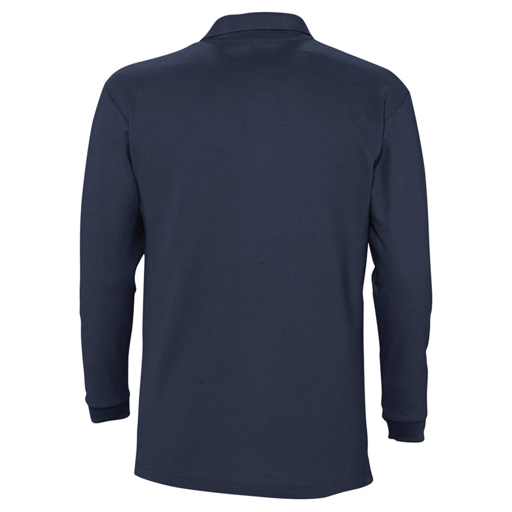 Рубашка поло мужская с длинным рукавом Winter II 210 темно-синяя / Миниатюра WWW (1000)