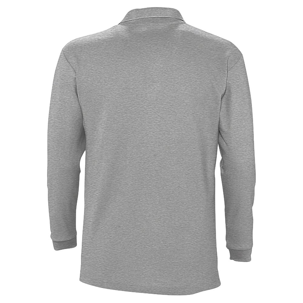 Рубашка поло мужская с длинным рукавом Winter II 210 серый меланж / Миниатюра WWW (1000)