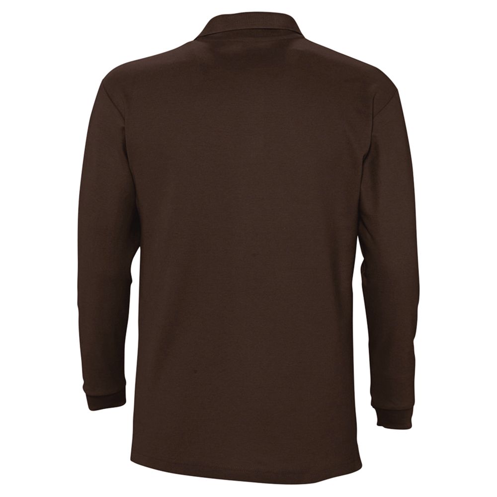 Рубашка поло мужская с длинным рукавом Winter II 210 шоколадно-коричневая / Миниатюра WWW (1000)