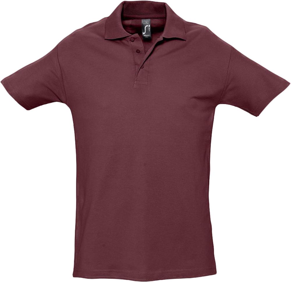 Рубашка поло мужская Spring 210, бордовая / Миниатюра WWW (1000)